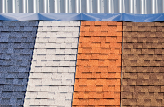 types of shingles on display